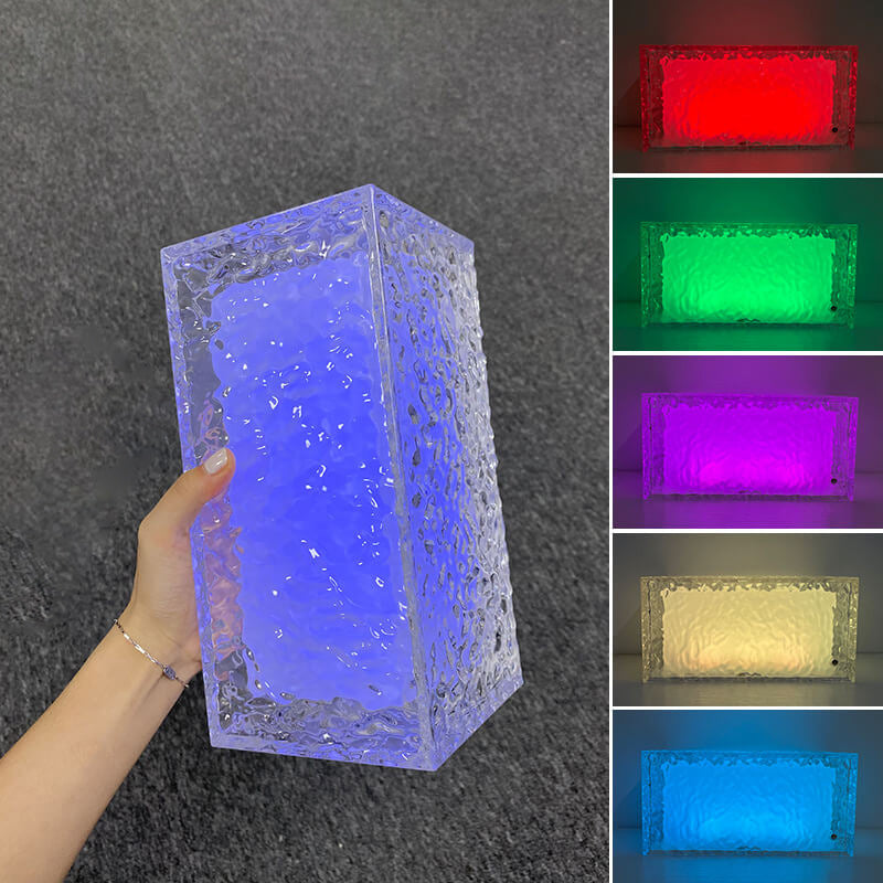 Creative Ice Cube Acrylic RGB LED Decorative Table Lamp Lumendat