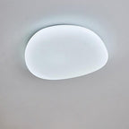 Modern Minimalist Pebble Shape Acrylic Hardware LED Flush Mount Ceiling Light For Bedroom Lumendat