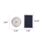Modern Round Solar LED Remote Control Outdoor Indoor Flush Mount Lighting Lumendat