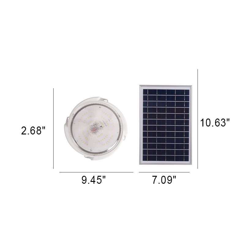 Modern Round Solar LED Remote Control Outdoor Indoor Flush Mount Lighting Lumendat