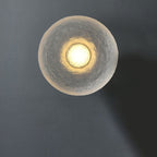 Modern Minimalist Resin Clear Round Disc LED Wall Sconce Lamp
