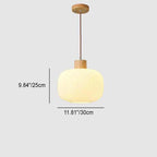 Traditional Japanese Log Solid Wood Strip Glass Jar 1/2/3 Light Island Pendant Light For Living Room Lumendat