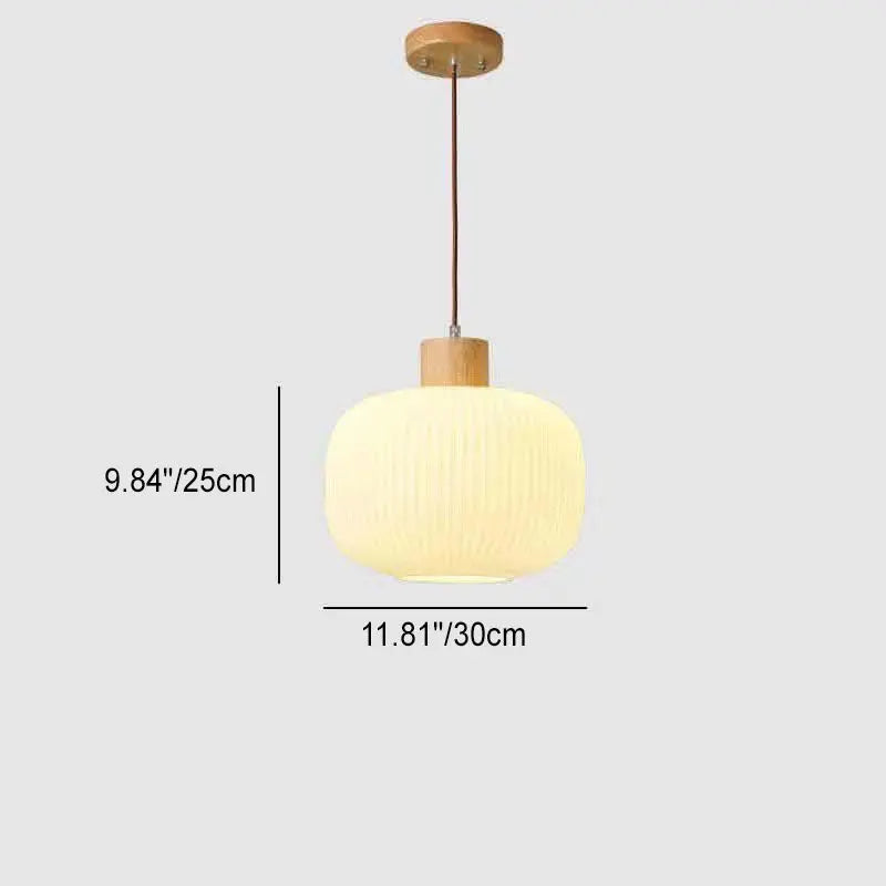Japanese Minimalist Log Wood Strip Glass Jar 1/2/3 Light Island Light Chandelier Lumendat