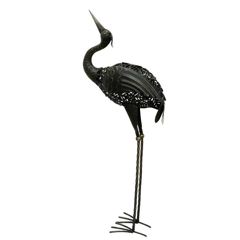 Contemporary Creative Iron Animal Crane LED Solar Waterproof Lawn Landscape Light For Outdoor Patio Lumendat
