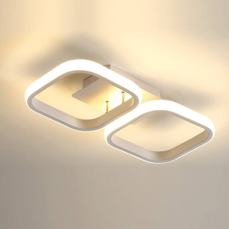 Nordic Simple Creative Square Combination Design LED Semi-flush Mount Light