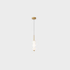 Nordic Creative Brass Spherical Glass Long Strip LED Pendant Light BulbSquare