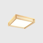 Nordic Solid Wood Square LED Japanese Tatami Flush Mount Ceiling Light BulbSquare