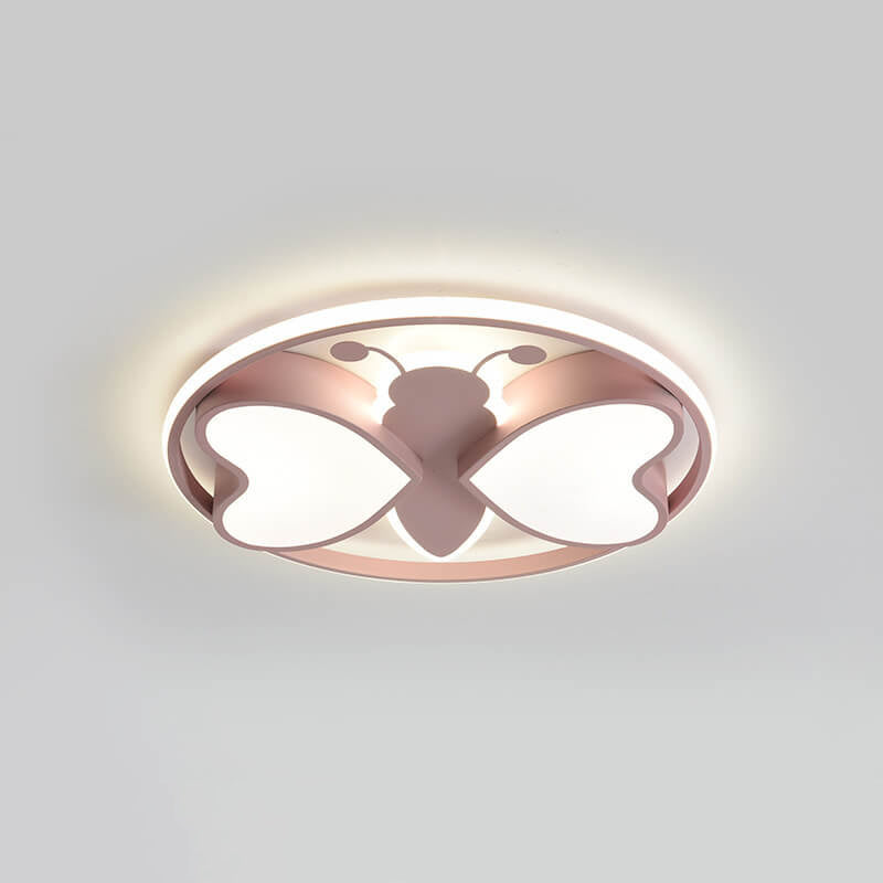 Lumendat Creative Cartoon Butterfly Round LED Flush Mount Ceiling Light Lumendat