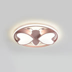 Lumendat Creative Cartoon Butterfly Round LED Flush Mount Ceiling Light Lumendat