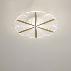 Modern Minimalist Acrylic Petal Round Gold LED Flush Mount Ceiling Light