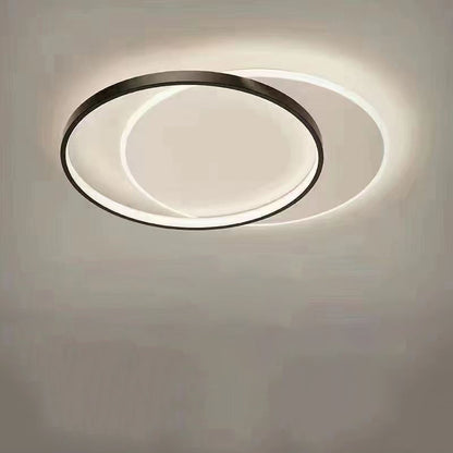 Modern Minimalist Square Round Iron Acrylic LED Flush Mount Ceiling Light for Living Room