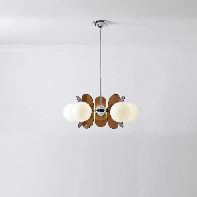 Modern Mid-century Acrylic Magic Bean Glass Shade 3/5/6/8-light Chandelier for Living Room BulbSquare