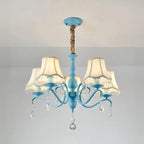 Modern Creative Cone Iron Crystal Fabric 5/6/8 Light Chandelier Lumendat