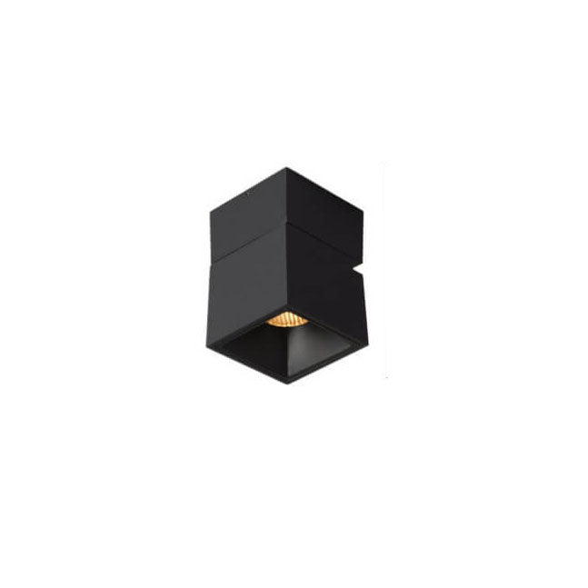 Modern Pure Black White Foldable LED Semi-flush Mount Light