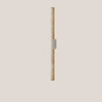 Japanese Wabi-Sabi Yellow Travertine Long Strip LED Wall Sconce Lamp