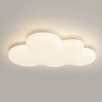 Modern White Cloudy Iron Acrylic LED Flush Mount Ceiling Light