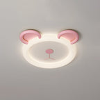 Lumendat Contemporary Creative Cartoon Panda PE Resin LED Kids Flush Mount Ceiling Light For Bedroom Lumendat