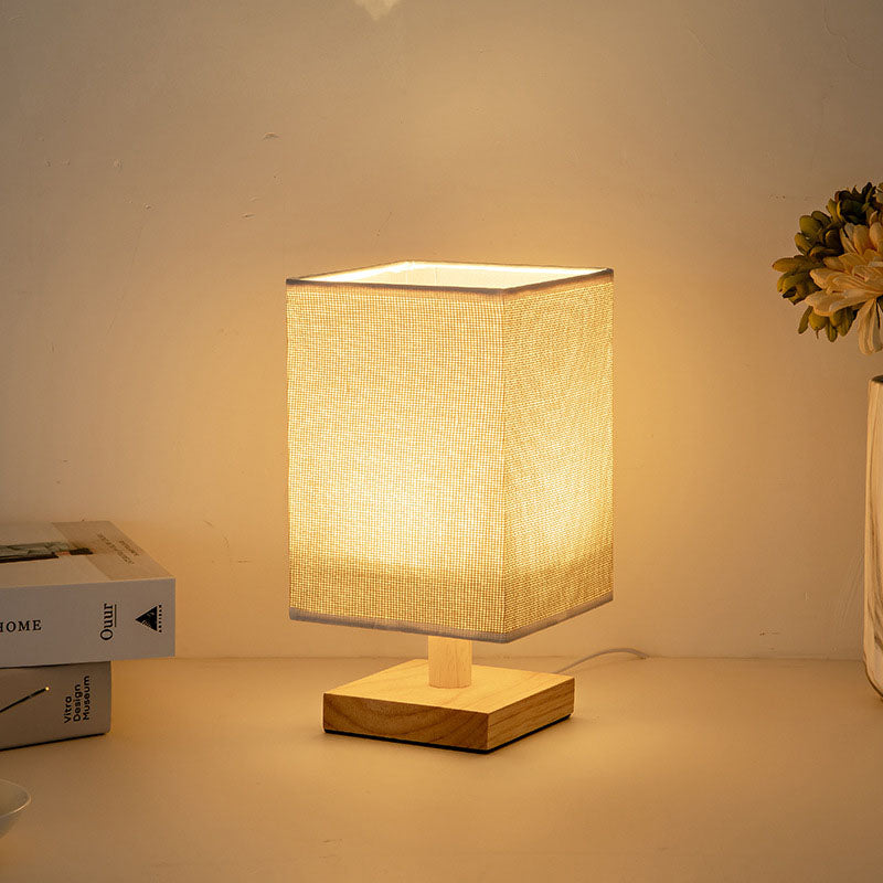 Contemporary Creative Fabric Square USB LED Table Lamp For Bedroom Lumendat
