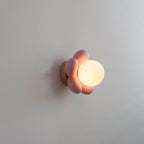 Modern Creative Flowers Shape Glass Ceramic 1-Light Kids Wall Sconce Lamp Lumendat