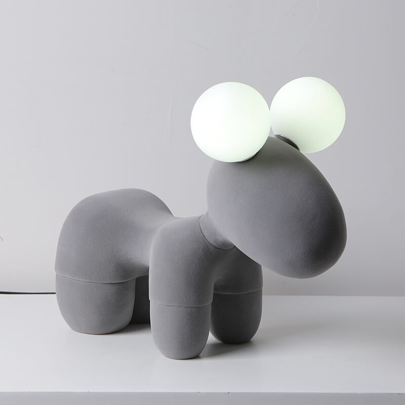 Lumendat Cartoon Creative Pony Plush Resin 2-Light Table Lamp Lumendat