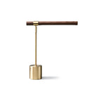 Nordic Minimalist Wood Grain Cylindrical Strip Hardware Base LED Table Lamp Lumendat
