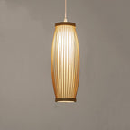 Creative Bamboo Weaving Lantern 1-light Pendant Light BulbSquare