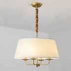 European Vintage Classic Iron Cloth 4-light Pendant Light Lumendat