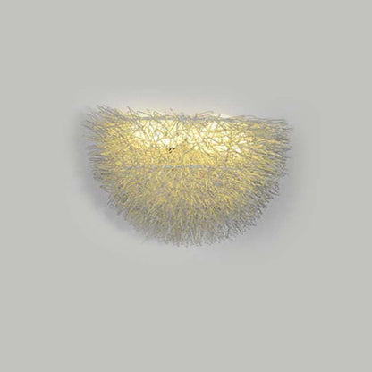 Contemporary Creative Aluminum Bird's Nest 3/5-Light Wall Sconce Lamp For Living Room