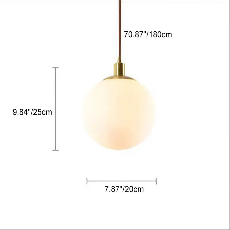 Nordic Minimalist White Orb 1-light Pendant Light Lumendat
