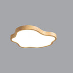 Japanese Minimalist Log Clouds Acrylic LED Flush Mount Ceiling Light