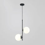 Nordic Minimalist Glass Ball Branch 2-light Chandelier BulbSquare