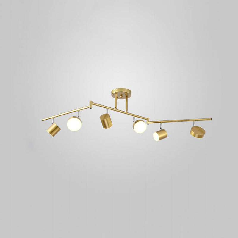 Modern Creative Rotating Track Spotlight LED Semi-Flush Mount Ceiling Light Lumendat