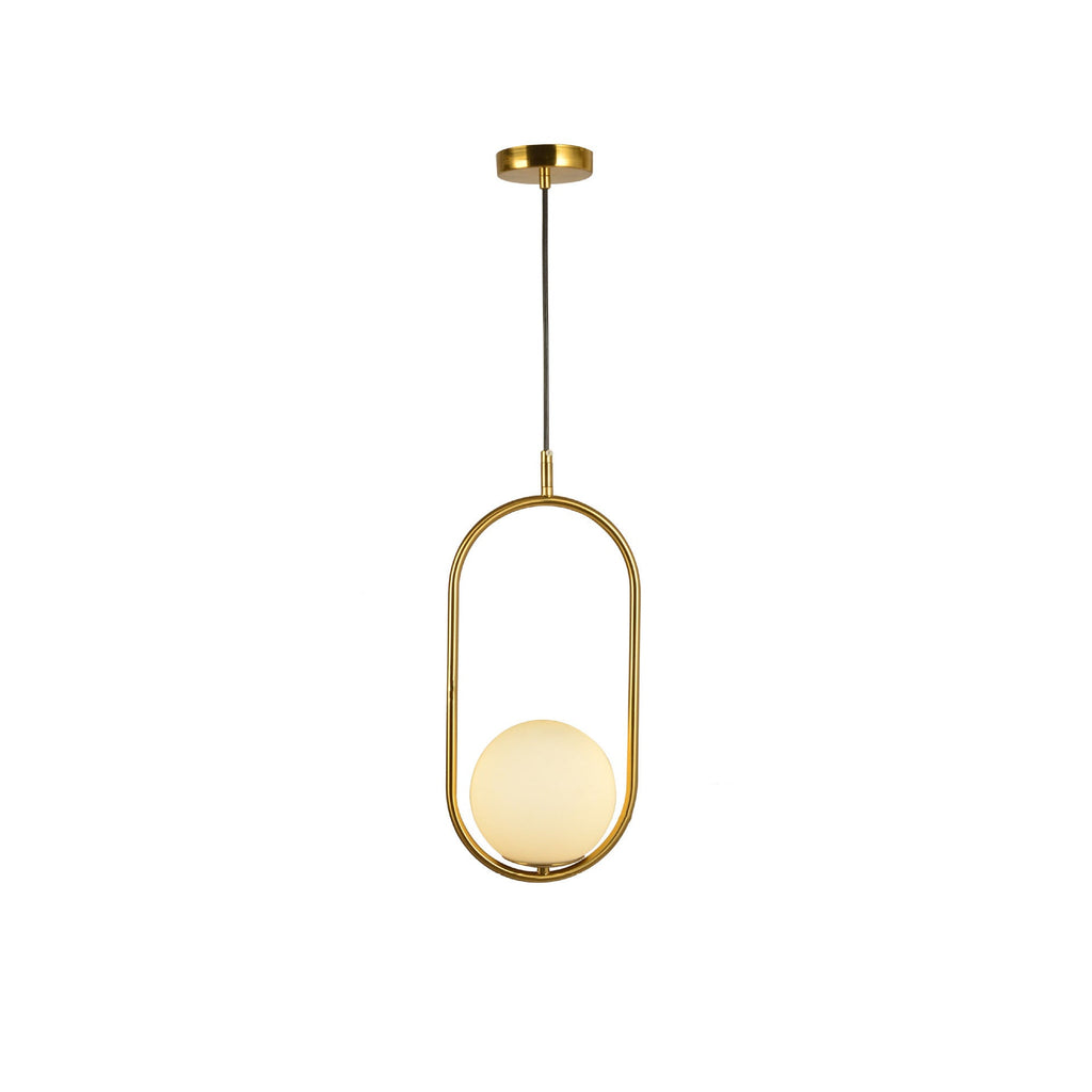 Modern Light Luxury Minimalist Oval Glass Orb 1/2-light Pendant Light BulbSquare