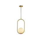 Modern Light Luxury Minimalist Oval Glass Orb 1/2-light Pendant Light BulbSquare