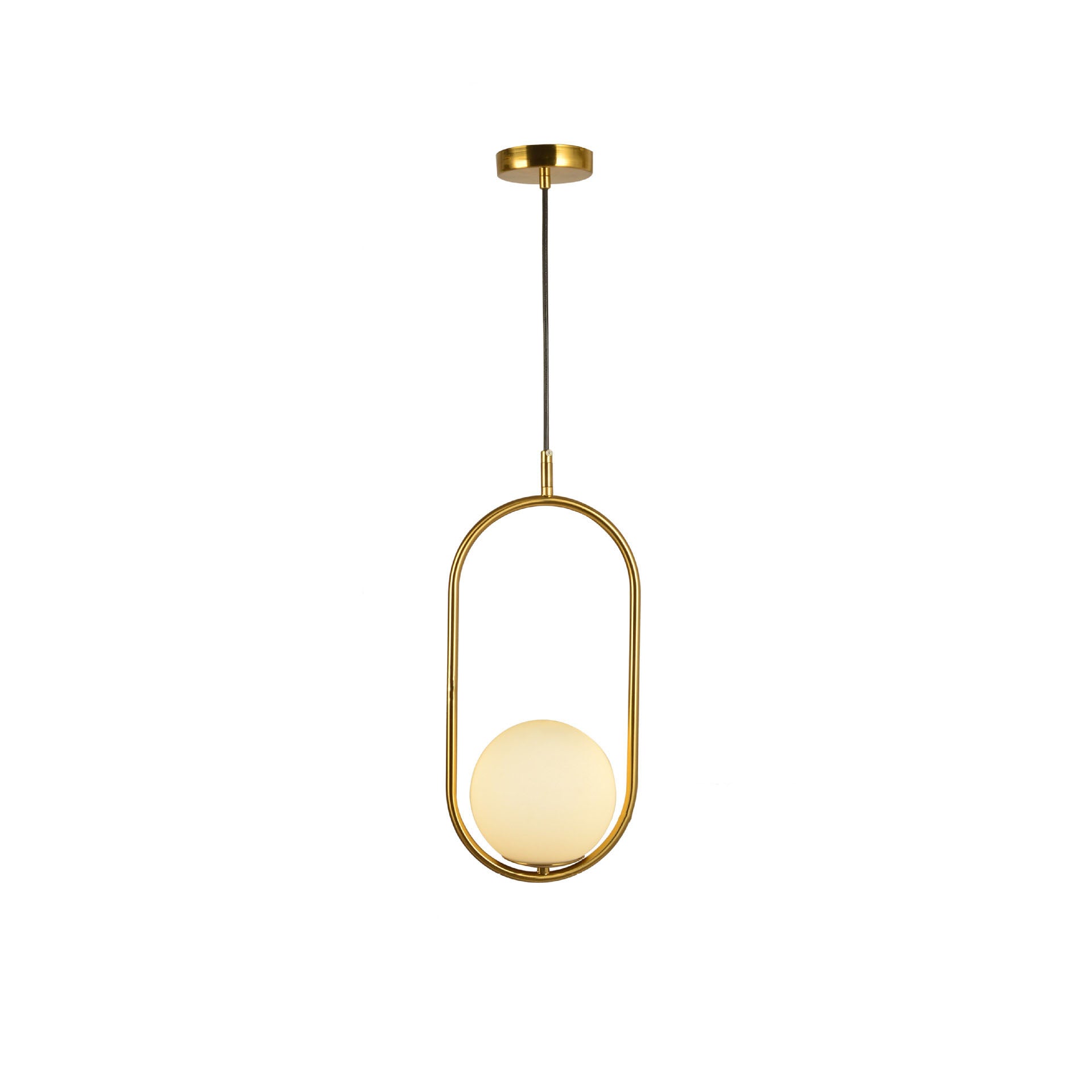 Modern Light Luxury Minimalist Oval Glass Orb 1/2-light Pendant Light BulbSquare