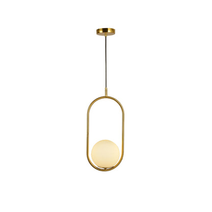 Modern Light Luxury Minimalist Oval Glass Orb 1/2-Light Pendant Light