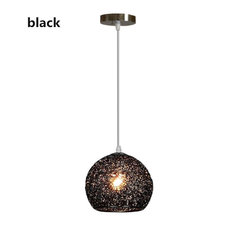 Contemporary Creative Aluminum Macaron Round 1-light Pendant Light for Living Room BulbSquare