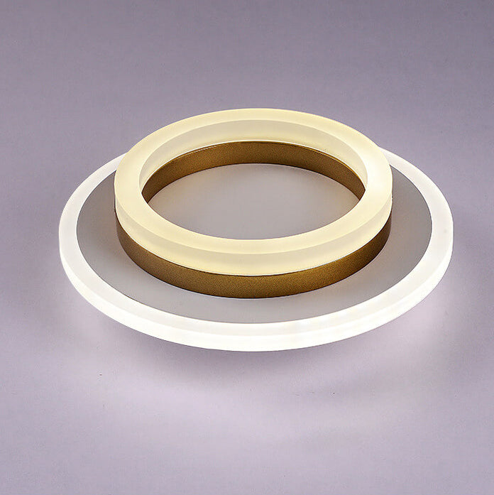 Nordic Simple Acrylic Square Circle Iron LED Flush Mount Ceiling Light BulbSquare