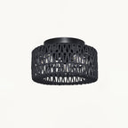 Contemporary Boho Rattan Weaving Cage 3-light Semi-flush Mount Ceiling Light for Living Room