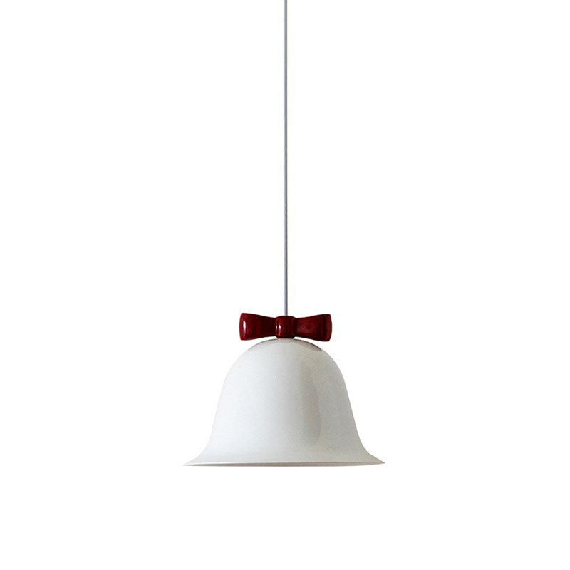 Contemporary Scandinavian Iron Bowknot Bell 1-light Pendant Light for Living Room