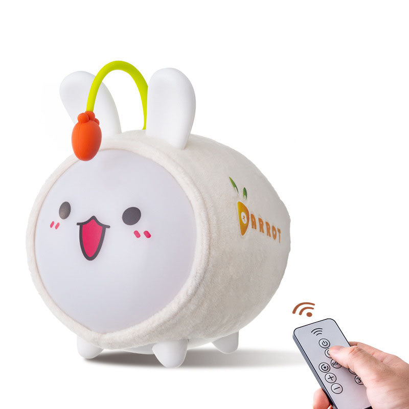 Lumendat Modern Creative Plush Doll Rabbit Colorful Remote Control Pat Night Light Table Lamp Lumendat