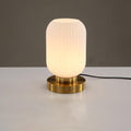 Nordic Striped Glass Oval Design 1-Light Table Lamp Lumendat