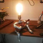 Industrial Plumbing Guitar Robot 1-Light Table Lamp Lumendat