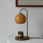 Modern Simple Solid Wood Candle Spherical 1-Light Melting Wax Table Lamp Lumendat
