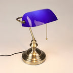 Retro Colored Glass Metal Base 1-Light Zipper Table Lamp Lumendat