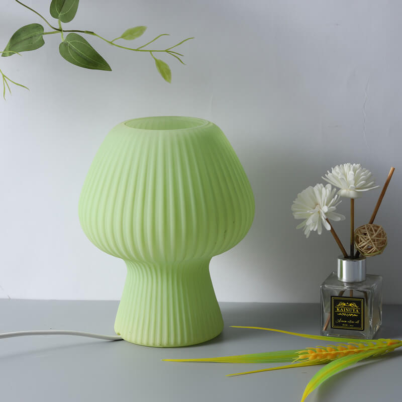 Modern Minimalist Mushroom 1-Light Glass Table Lamp For Bedside Lumendat
