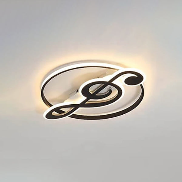 Nordic Creative Music Notes Design LED Flush Mount Ceiling Light BulbSquare