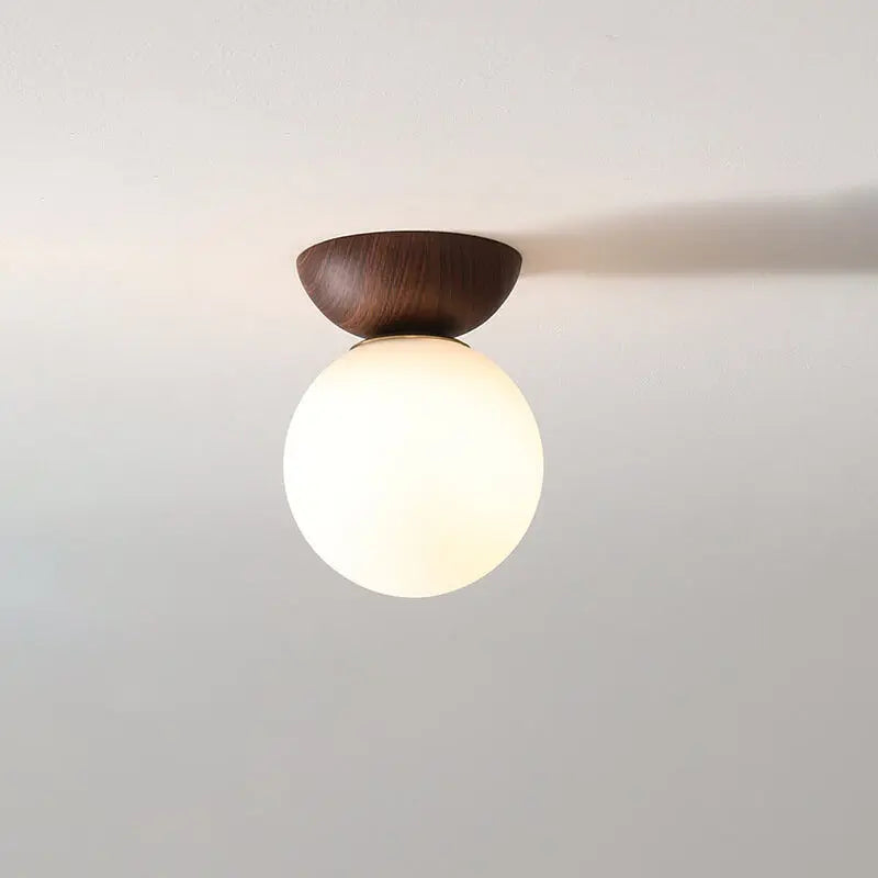 Modern Minimalist Glass Iron Orb 1-light Semi-flush Mount Light/pendant Light for Living Room Lumendat