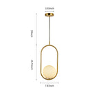 Modern Light Luxury Minimalist Oval Glass Orb 1/2-light Pendant Light BulbSquare