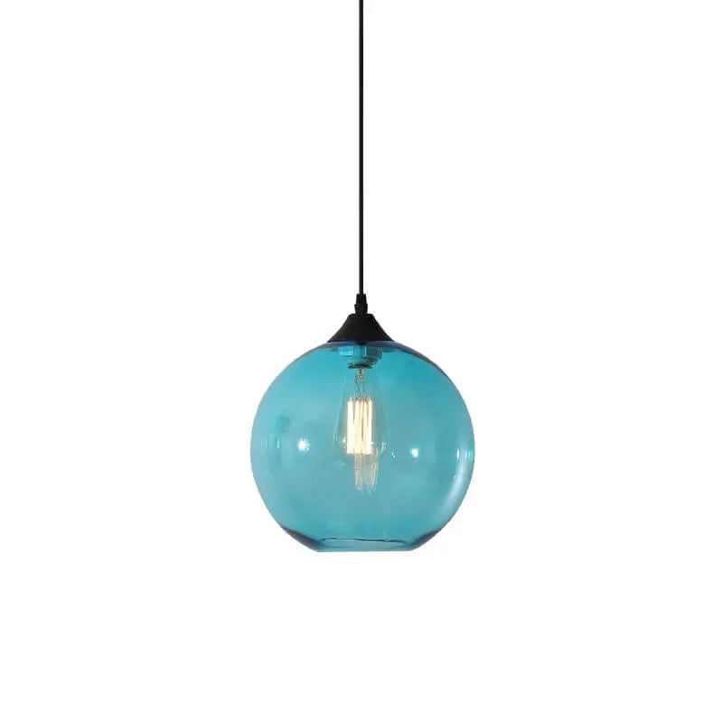 Nordic Minimalist Stained Round Glass 1-light Pendant Light Lumendat